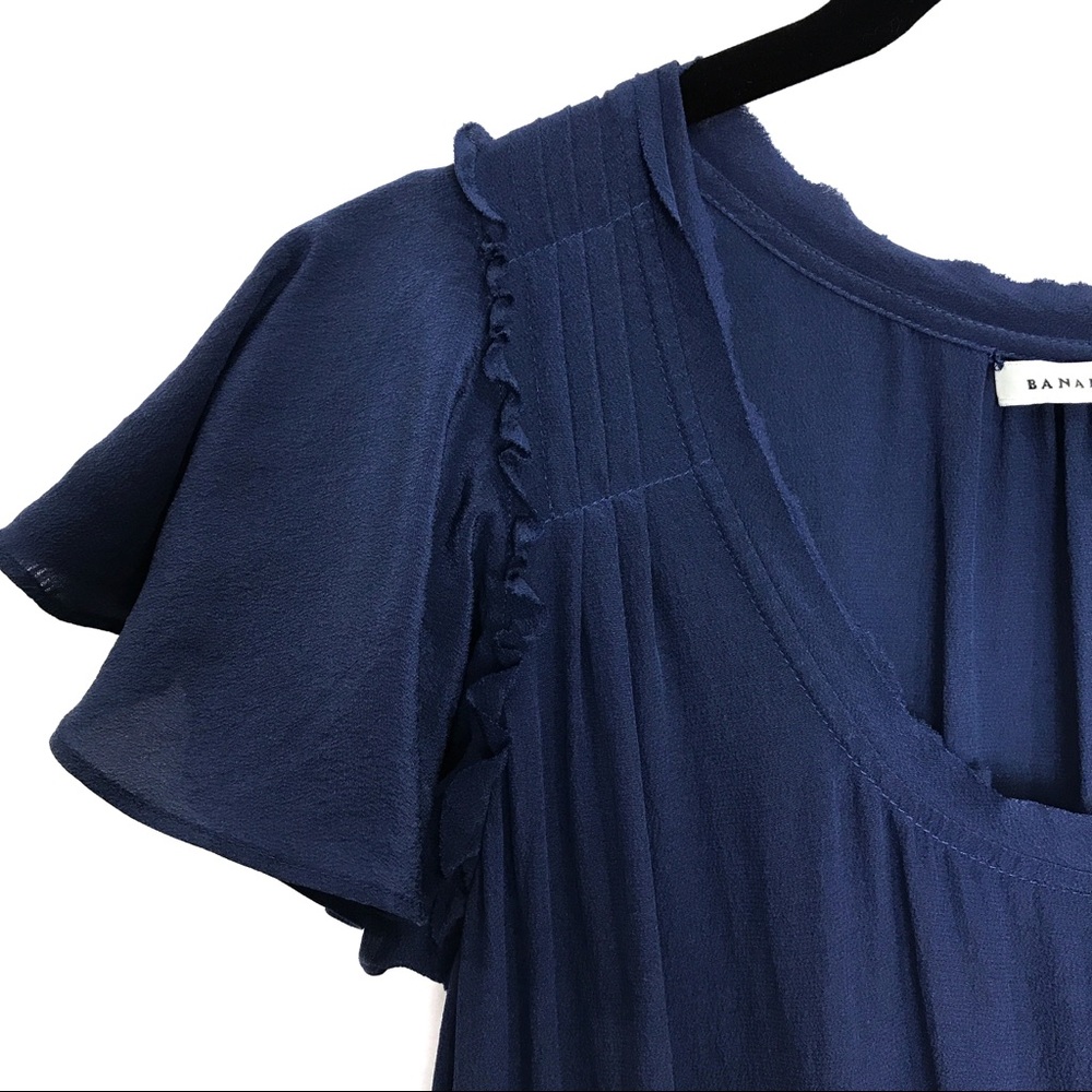 {Banana Republic} Navy Silk Dress, Small